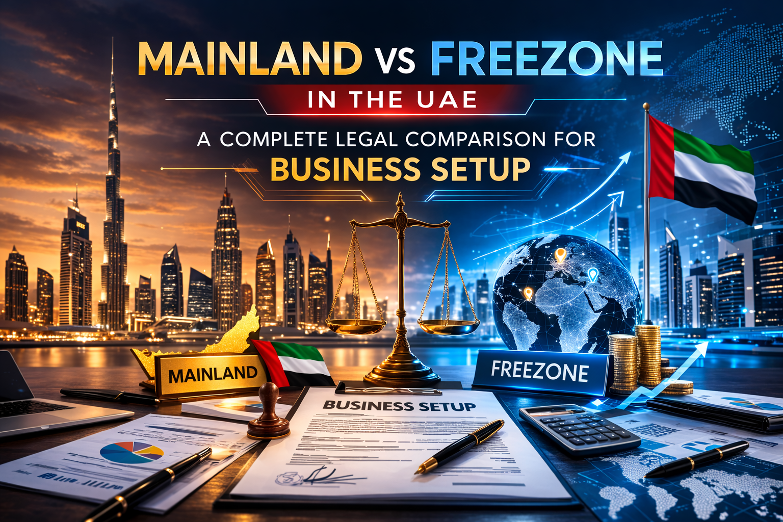 Mainland vs Freezone business setup comparison in the UAE