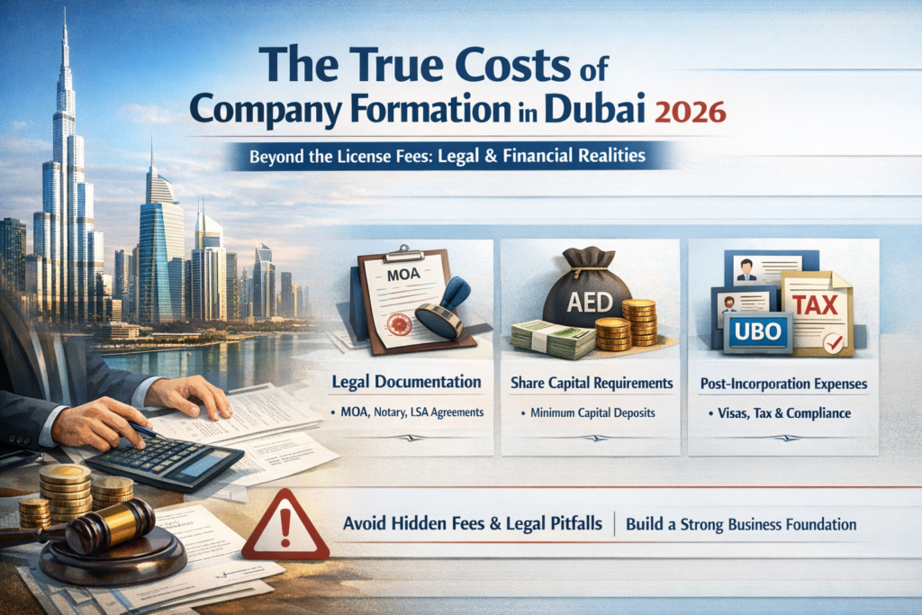 Cost of Company Formation in Dubai (2026): Complete Setup Guide