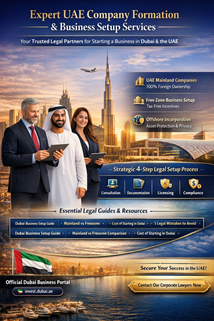 UAE company formation and business setup services in Dubai for investors and entrepreneurs