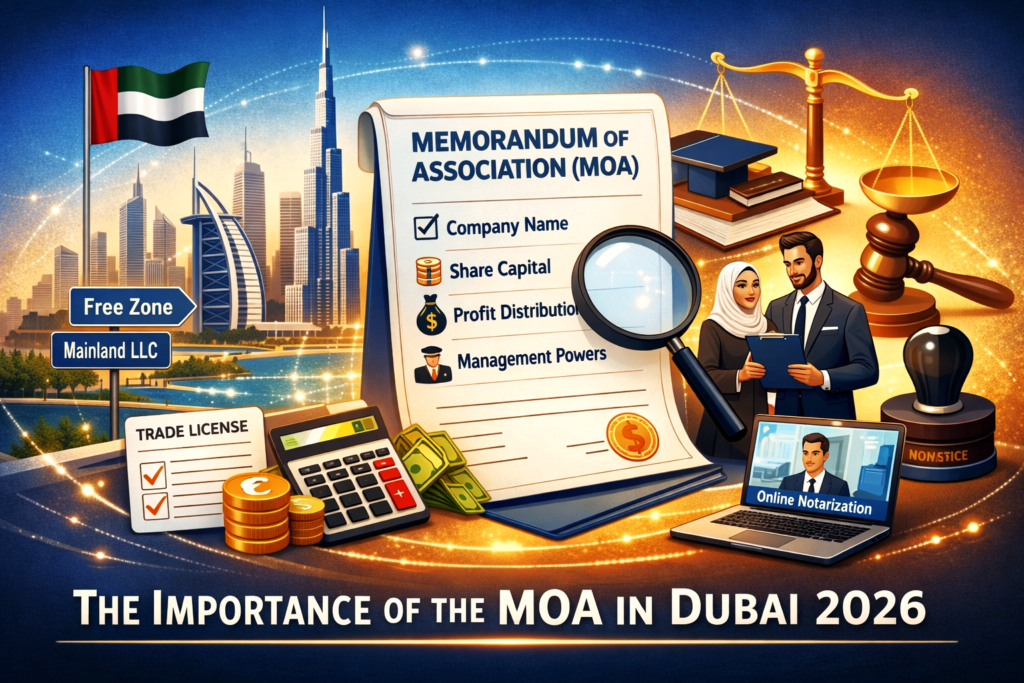 legal memorandum articles association Dubai